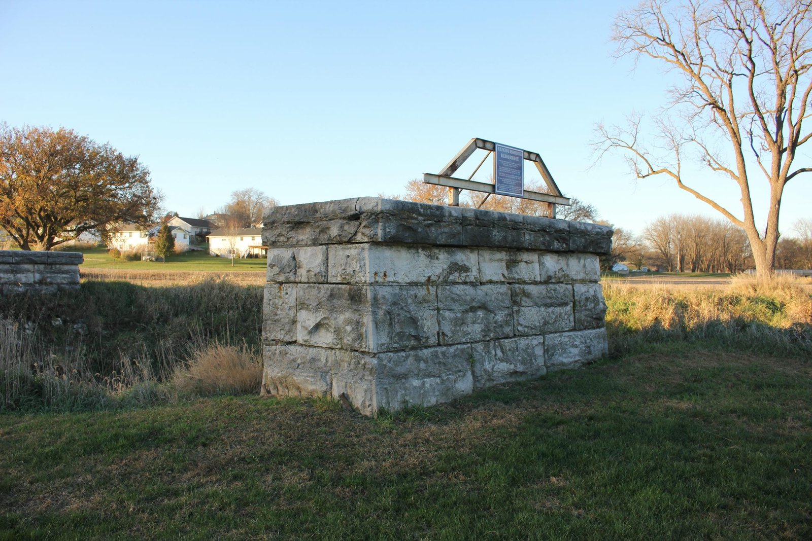East pier of previous bridge over Little Tarkio Creek